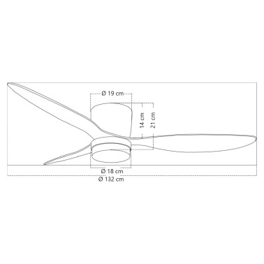 ALEMAR RENO Ventilador Blanco-Madera LED CCT