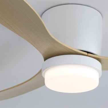 ALEMAR RENO Ventilador Blanco-Madera LED CCT