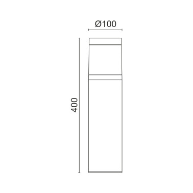 DOPO IKONA 400 Baliza Negro 3000-4000K