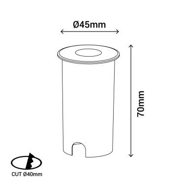 SULION COBSOIL Empotrable Acero 316 40º 2700K