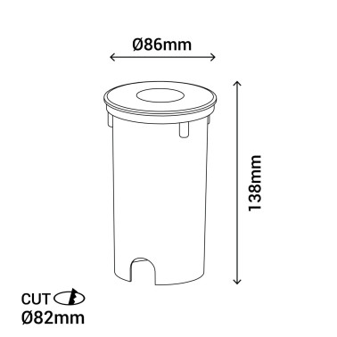 SULION COBSOIL Empotrable Acero 316 7W 25º 3000K