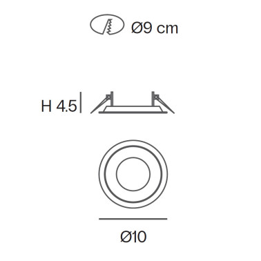 OLE LIGHTING HALO Downlight 10 cm