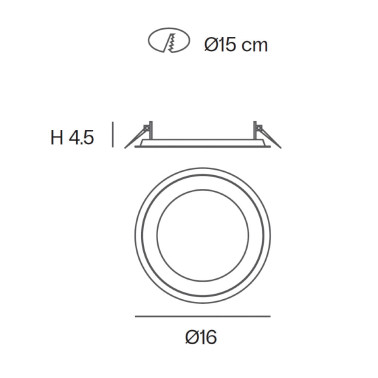 OLE LIGHTING HALO Downlight 16 cm