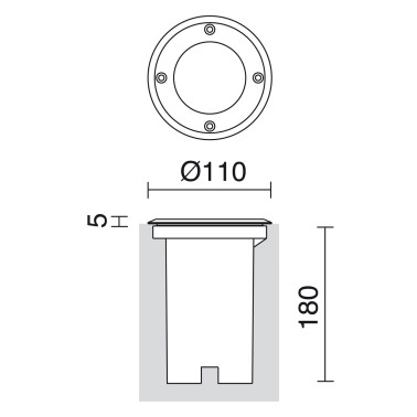 CRISTHER ESTAMBUL Empotrable Suelo Acero Inox