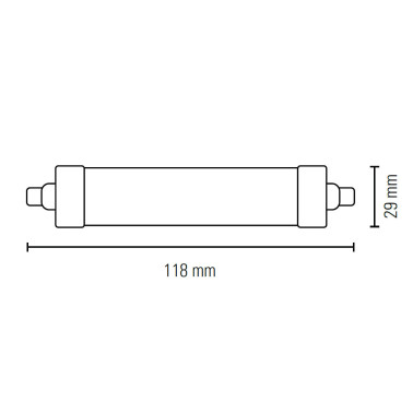 LIGHTED Bombilla Lineal J118 14W 3000K 360º