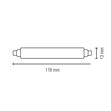 LIGHTED Bombilla Lineal J118 COB 8W 3000K