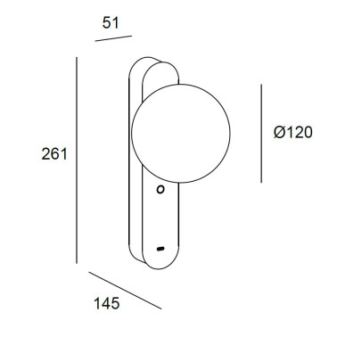 LEDSC4 PERLINA USB Aplique Bola Oro Mate