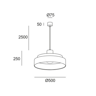 LEDSC4 KEOPS Triple 500 Colgante Multicolor