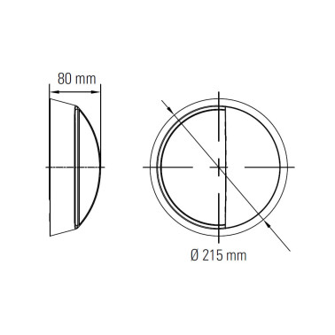 LIGHTED ROUND Aplique Blanco CCT