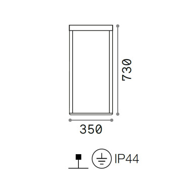 IDEAL LUX IPOTESI 730 Lámpara de Pie Negro