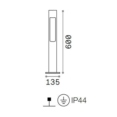 IDEAL LUX ACQUA Lámpara Baliza Antracita