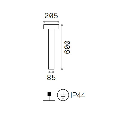 IDEAL LUX TESLA 600 Baliza Blanco