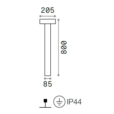 IDEAL LUX TESLA 800 Baliza Blanco