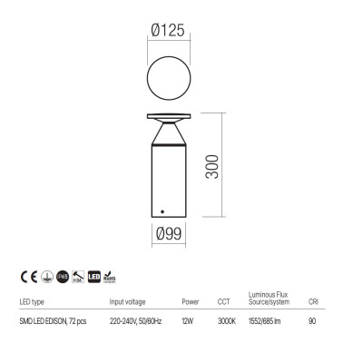 REDO BIRO 300 Baliza Corten