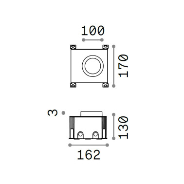 IDEAL LUX TAURUS 100 Wide Round Empotrable