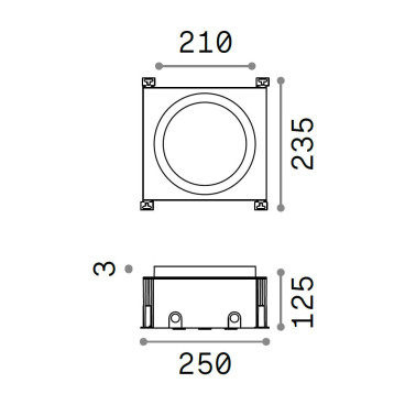 IDEAL LUX TAURUS 210 Wide Round Empotrable