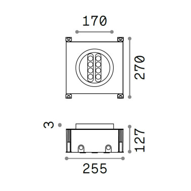 IDEAL LUX TAURUS 170 Accent Round Empotrable