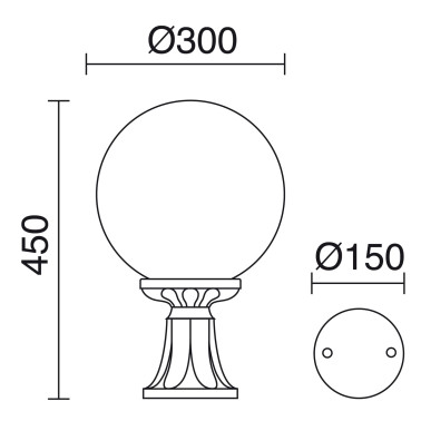 DOPO INDURA GLOBO 450 Sobremuro Clásico Negro