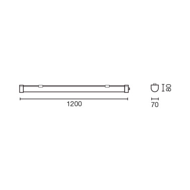 FARO PROOFLINE Luminaria Estanca IP65 45W 3000K