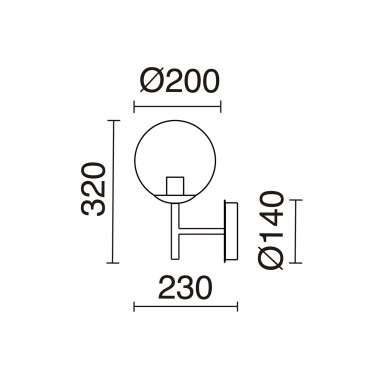 EXO LIGHTING Aplique Oxy Transp W Cromo