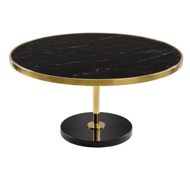 SCHULLER DEKALA Mesa de Centro Negro-Oro