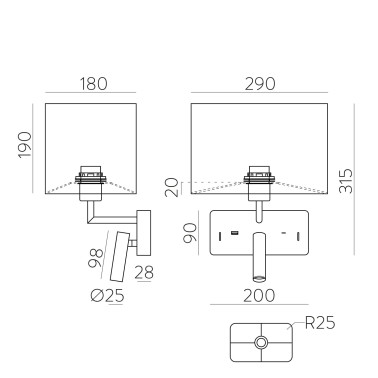 ACB ROMEO Aplique Lector Negro