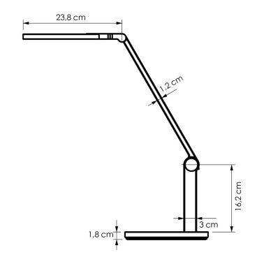 FABRILAMP LORCA FLEXO NEGRO