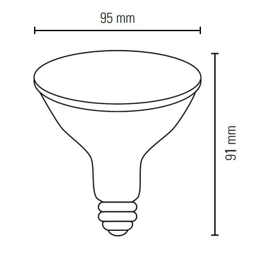 LAES Bombilla PAR30 LED 10W 24º IP65 3000K