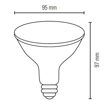 LIGHTED BOMBILLA PAR30 E27 LED 12W 3000K 120º IP65