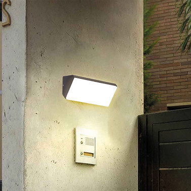 LIGHTED SIRIO Aplique Rectangular Negro