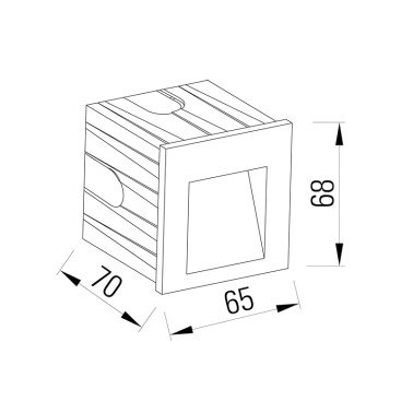 LIGHTED SCALA SQUARE Empotrable De Pared