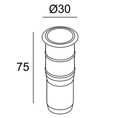 LEDSC4 IOS SYMMETRICAL 30 Empotrable Acero