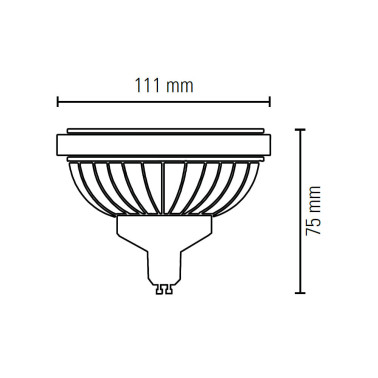 LIGHTED Bombilla QR111 GU10 18W 3000K 36º