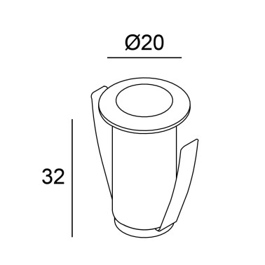LEDSC4 RIM 20 Empotrable Acero 3000K