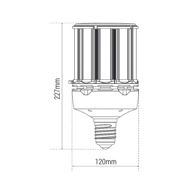 LIGHTED CORN Bombilla para Farolas E40 80W 4000K