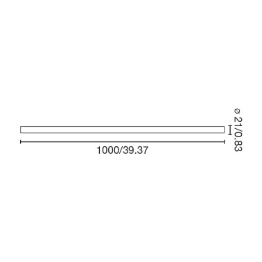 FARO Accesorio tija 1000mm Ø21 Níquel LANTAU DC LED