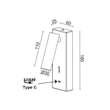 MANTRA TARIFA III Aplique Lector Níquel USB-C