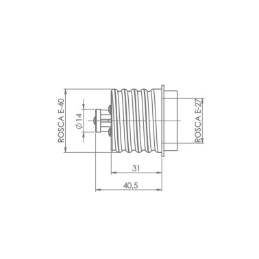 Adaptador Portalámparas E40-E27