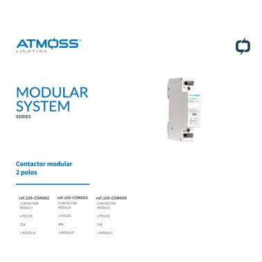 ATMOSS CONTACTOR MODULAR 2P 40A