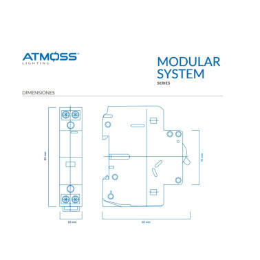 ATMOSS CONTACTOR MODULAR 2 P 63A