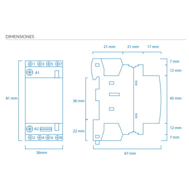 ATMOSS CONTACTOR MODULAR 4P 25A