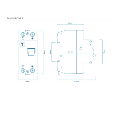 ATMOSS INTERRUPTOR DIFERENCIAL 63A 2 POLOS