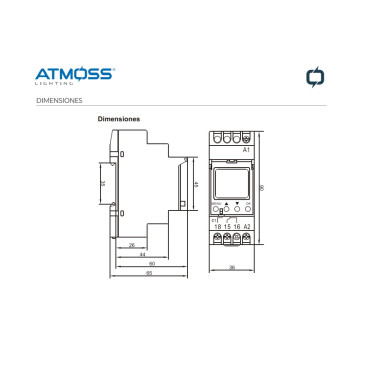 ATMOSS RELOJ MODULAR DIGITAL CON RESERVA