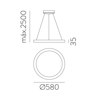 ACB GRACE 580 Colgante Blanco 2700K-3000K