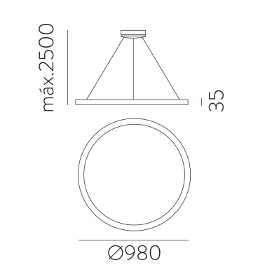 ACB GRACE 980 Colgante Blanco 2700K-3000K