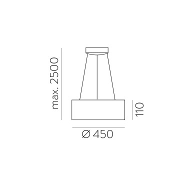 ACB DILGA 450 Colgante Negro 2700K-3000K