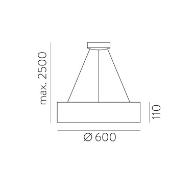 ACB DILGA 600 Colgante Blanco 2700K-3000K