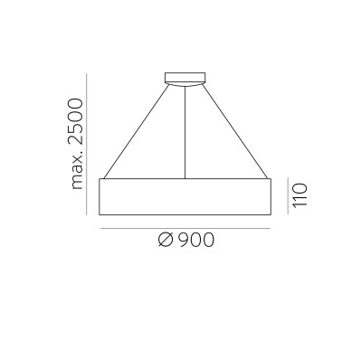 ACB DILGA 900 Colgante Negro 2700K-3000K