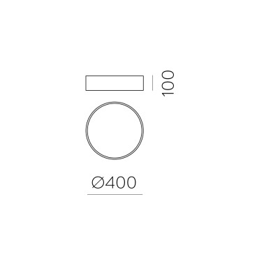 ACB ISIA 400 Plafón Negro CCT