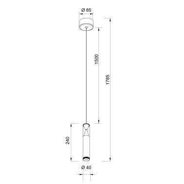 MANTRA SPARK Colgante LED Negro